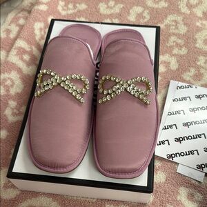 Larroude Pierre Satin Mules